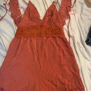 Cozy fox rust colored romper